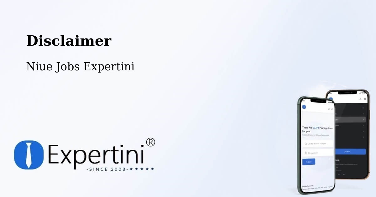 Disclaimer – Taoli - Niue Jobs Expertini